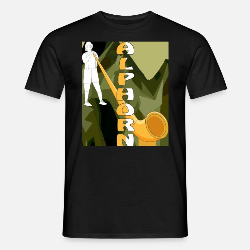 ALPHORN - Männer T-Shirt - Schwarz