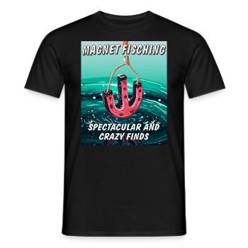 MAGNET FISCHING SPECTACULAR AND CRAZY FINDS - Männer T-Shirt - Schwarz - Vorne - AI Model Male 178 light (178cm)