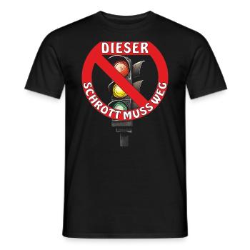 LA FERRAILLE DES FEUX DE CIRCULATION DOIT DISPARAÎTRE - T-shirt homme - noir - Devant - AI Model Male 178 light (178cm)
