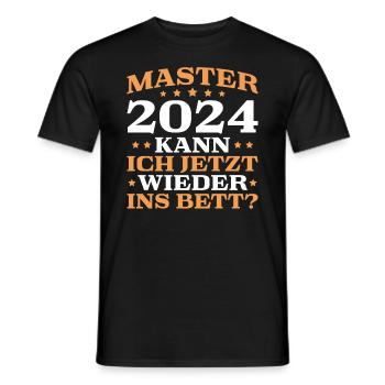 Master Abschluss 2024 Bestandene Masterprüfung - Männer T-Shirt - Schwarz - Vorne - AI Model Male 178 light (178cm)