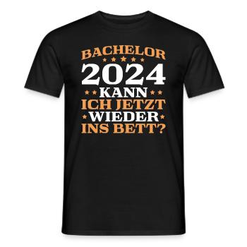 Bachelor Abschluss 2024 Bestandene Bachelorprüfung - Männer T-Shirt - Schwarz - Vorne - AI Model Male 178 light (178cm)