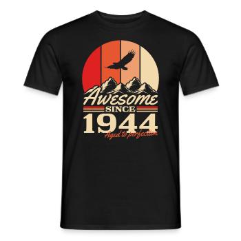 Großartig seit 1944 Jahrgang Vintage Geburtstag - Männer T-Shirt - Schwarz - Vorne - AI Model Male 178 light (178cm)