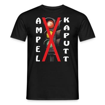 TRAFFIC LIGHT BROKEN - Men's T-Shirt - black - Front - AI Model Male 178 light (178cm)
