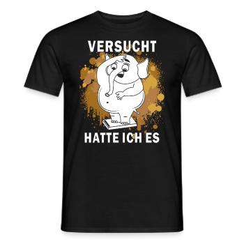 I HAD TRIED TO LOSE WEIGHT - Men's T-Shirt - black - Front - AI Model Male 178 light (178cm)