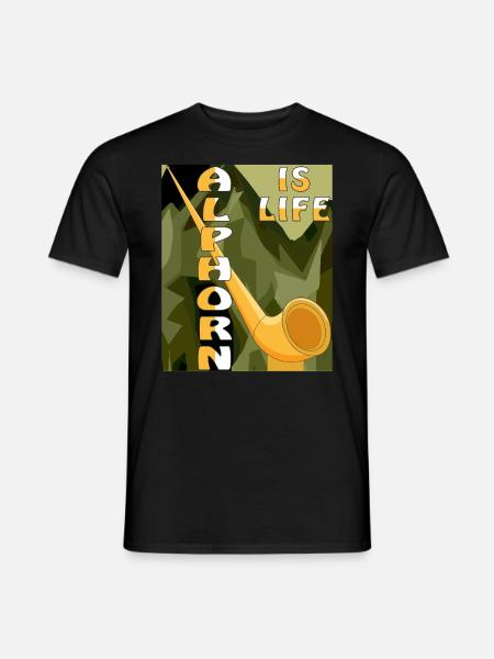 ALPHORN IS LIFE - Men's T-Shirt - black