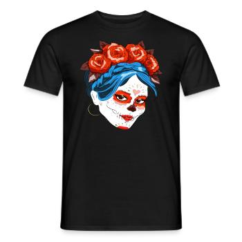DIA DE LOS MUERTOS - Men's T-Shirt - black - Front - AI Model Male 178 light (178cm)