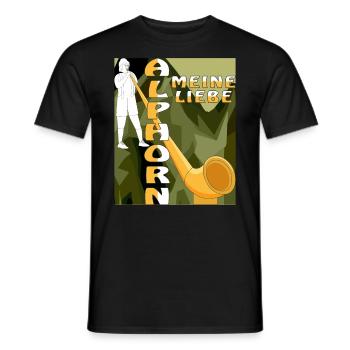 ALPHORN MEINE LIEBE - Männer T-Shirt - Schwarz - Vorne - AI Model Male 178 light (178cm)
