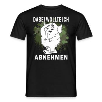 I WANTED TO LOSE WEIGHT - Men's T-Shirt - black - Front - AI Model Male 178 light (178cm)