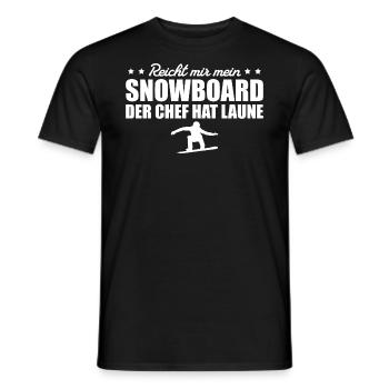 Snowboard Wintersport Snowboarder - Männer T-Shirt - Schwarz - Vorne - AI Model Male 178 light (178cm)