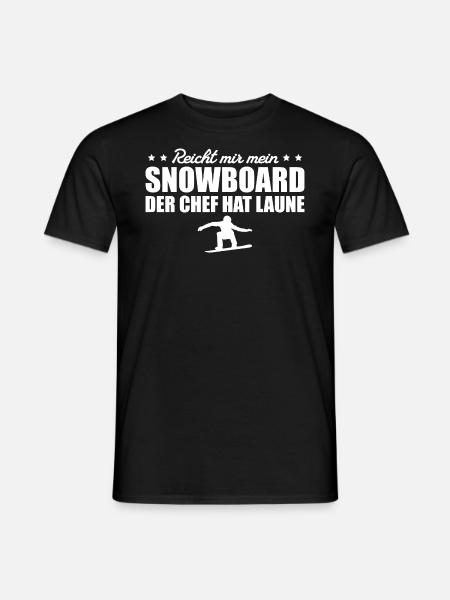 Snowboard Wintersport Snowboarder - Männer T-Shirt - Schwarz