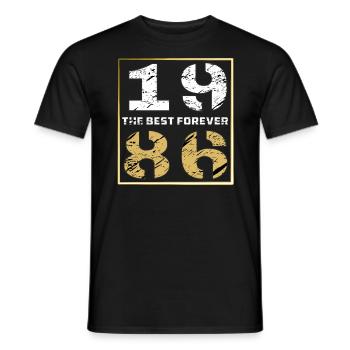 THE BEST FOREVER 1986 - Men's T-Shirt - black - Front - AI Model Male 178 light (178cm)