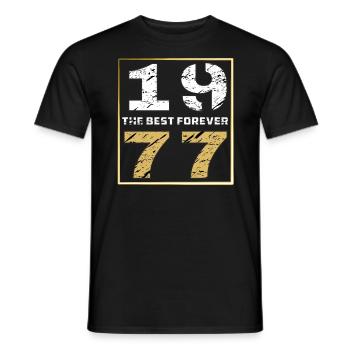 THE BEST FOREVER 1977 - Männer T-Shirt - Schwarz - Vorne - AI Model Male 178 light (178cm)