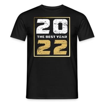 THE BEST YEAR 2022 - Men's T-Shirt - black - Front - AI Model Male 178 light (178cm)