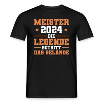 Meister 2024 Meisterprüfung bestandene Fortbildung - Männer T-Shirt - Schwarz - Vorne - AI Model Male 178 light (178cm)