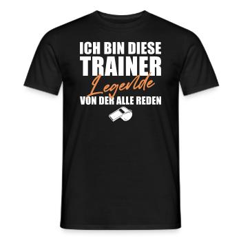 Trainer Legende von der alle reden Fußballtrainer - Männer T-Shirt - Schwarz - Vorne - AI Model Male 178 light (178cm)