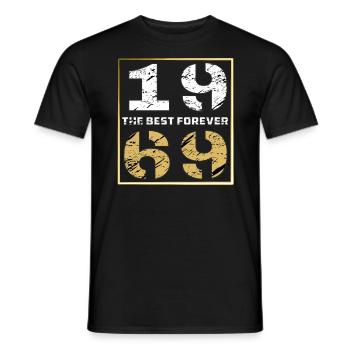 THE BEST FOREVER 1969 - Men's T-Shirt - black - Front - AI Model Male 178 light (178cm)