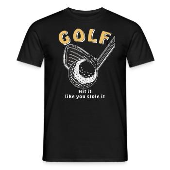 GOLF Frappez-le comme si vous l’aviez volé - T-shirt homme - noir - Devant - AI Model Male 178 light (178cm)