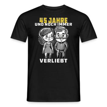 COUPLE 45 YEARS OLD AND STILL IN LOVE - Men's T-Shirt - black - Front - AI Model Male 178 light (178cm)
