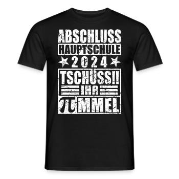 Abschluss 2024 Hauptschule - Männer T-Shirt - Schwarz - Vorne - AI Model Male 178 light (178cm)