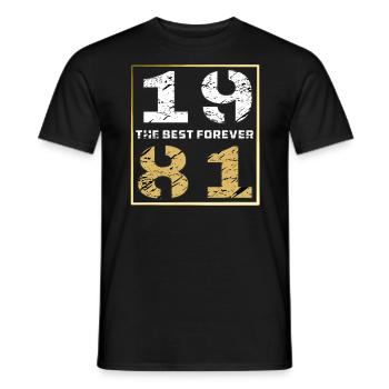 LE MEILLEUR POUR TOUJOURS 1981 - T-shirt homme - noir - Devant - AI Model Male 178 light (178cm)
