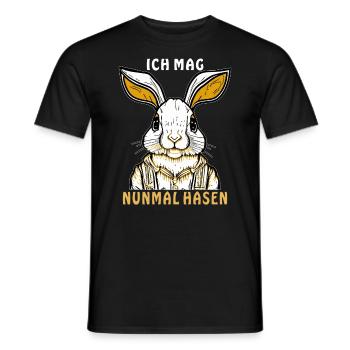 LAPIN J’AIME LES LAPINS - T-shirt homme - noir - Devant - AI Model Male 178 light (178cm)