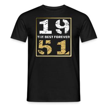 THE BEST FOREVER 1951 - Männer T-Shirt - Schwarz - Vorne - AI Model Male 178 light (178cm)