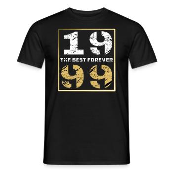 THE BEST FOREVER 1999 - Men's T-Shirt - black - Front - AI Model Male 178 light (178cm)