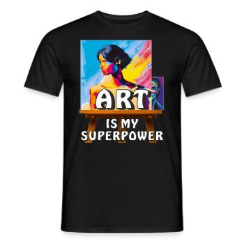 L’ARTISTE FAIT L’IMAGE - T-shirt homme - noir - Devant - AI Model Male 178 light (178cm)