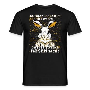 BUNNY, C’EST UN TRUC DE LAPIN - T-shirt homme - noir - Devant - AI Model Male 178 light (178cm)