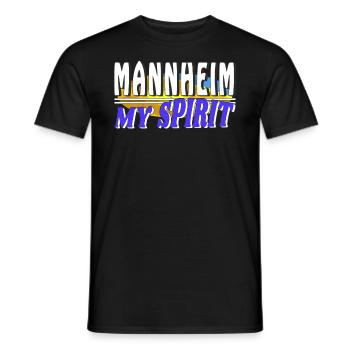 MANNHEIM MY SPIRIT - Männer T-Shirt - Schwarz - Vorne - AI Model Male 178 light (178cm)
