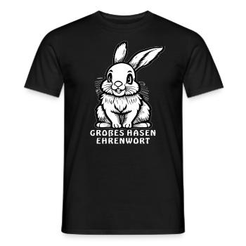 RABBIT BIG RABBIT WORD OF HONOUR - Men's T-Shirt - black - Front - AI Model Male 178 light (178cm)