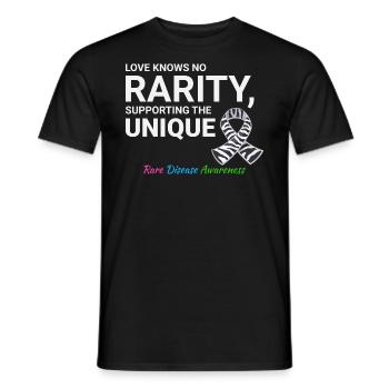 La sensibilisation aux maladies rares au service de l’unique - T-shirt homme - noir - Devant - AI Model Male 178 light (178cm)