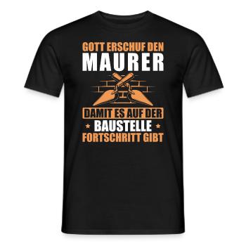 Maurer Ausbildung Idee Maurermeister Geschenk - Männer T-Shirt - Schwarz - Vorne - AI Model Male 178 light (178cm)