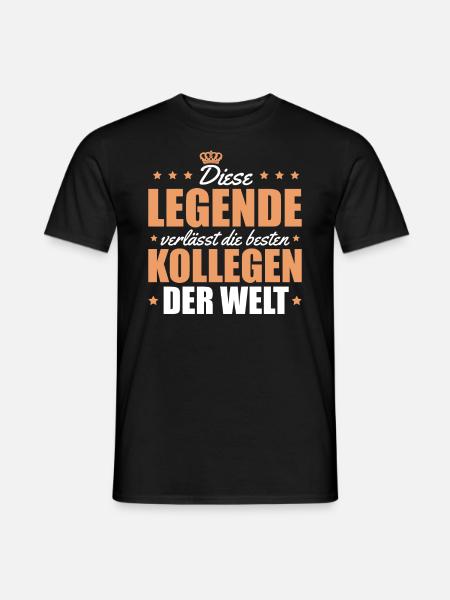 Arbeitskollege Abschiedsgeschenk Rente - Männer T-Shirt - Schwarz