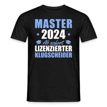 Master 2024 Masterprüfung bestanden Geschenk - Männer T-Shirt - Schwarz - Vorne - AI Model Male 178 light (178cm)