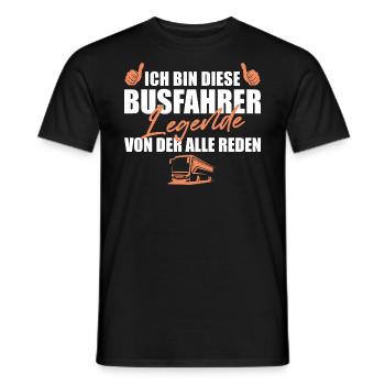 Busfahrer Legende Berufskraftfahrer Geschenk - Männer T-Shirt - Schwarz - Vorne - AI Model Male 178 light (178cm)