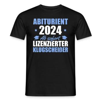 Abiturient 2024 Abschluss bestanden Abitur - Männer T-Shirt - Schwarz - Vorne - AI Model Male 178 light (178cm)