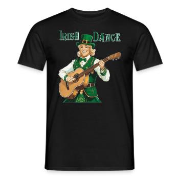 IRISH DANCE - Männer T-Shirt - Schwarz - Vorne - AI Model Male 178 light (178cm)