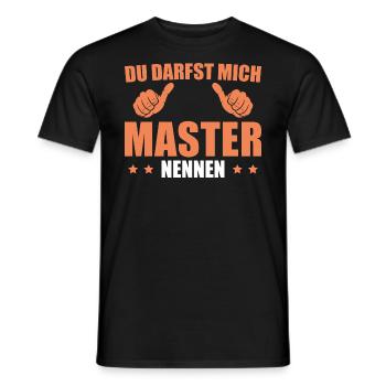 Masterprüfung bestanden Abschluss Master - Männer T-Shirt - Schwarz - Vorne - AI Model Male 178 light (178cm)