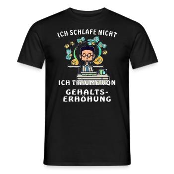 AUGMENTATION DE SALAIRE DE MAN DESK - T-shirt homme - noir - Devant - AI Model Male 178 light (178cm)