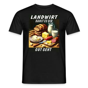 FARMER TO MAKE YOU FEEL GOOD - Men's T-Shirt - black - Front - AI Model Male 178 light (178cm)