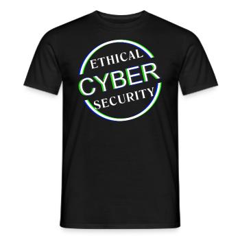 Ethical Cyber Security - Men's T-Shirt - black - Front - AI Model Male 178 light (178cm)