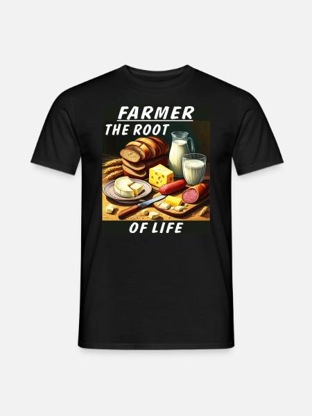 FARMER THE ROOT OF LIFE - Men's T-Shirt - black