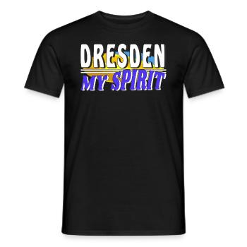 DRESDEN MY SPIRIT - Männer T-Shirt - Schwarz - Vorne - AI Model Male 178 light (178cm)