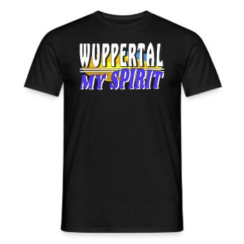 WUPPERTAL MY SPIRIT - Men's T-Shirt - black - Front - AI Model Male 178 light (178cm)