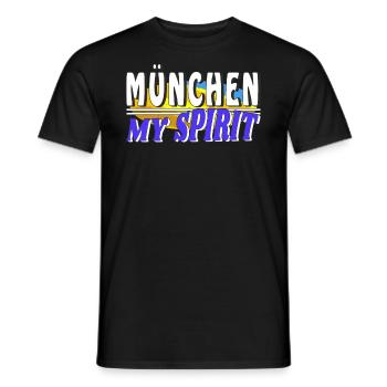 MUNICH MY SPIRIT - Men's T-Shirt - black - Front - AI Model Male 178 light (178cm)