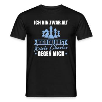 Schach Papa Ich bin zwar alt Schachspieler - Männer T-Shirt - Schwarz - Vorne - AI Model Male 178 light (178cm)