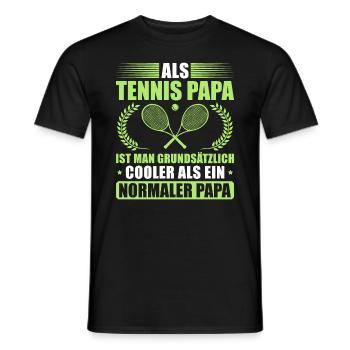 Tennis Papa Vatertag Tennisspieler Vater - Männer T-Shirt - Schwarz - Vorne - AI Model Male 178 light (178cm)