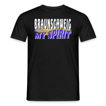 BRAUNSCHWEIG MY SPIRIT - Männer T-Shirt - Schwarz - Vorne - AI Model Male 178 light (178cm)