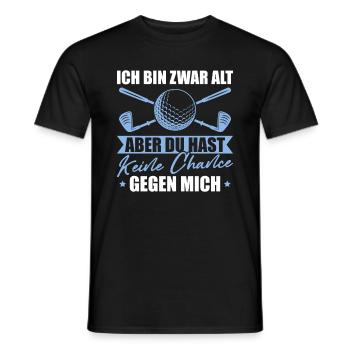 Golfen Ich bin zwar alt Golfer - Männer T-Shirt - Schwarz - Vorne - AI Model Male 178 light (178cm)